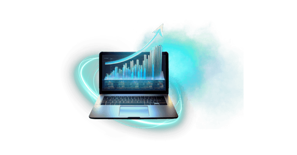 Sales leaders dashboard and business growth illustration